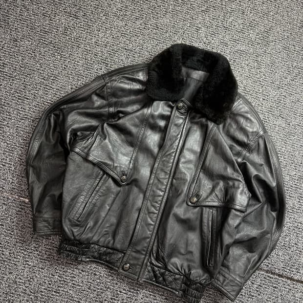 Mind 아카이브 램스킨 무스탕 봄버 자켓 블랙 2159