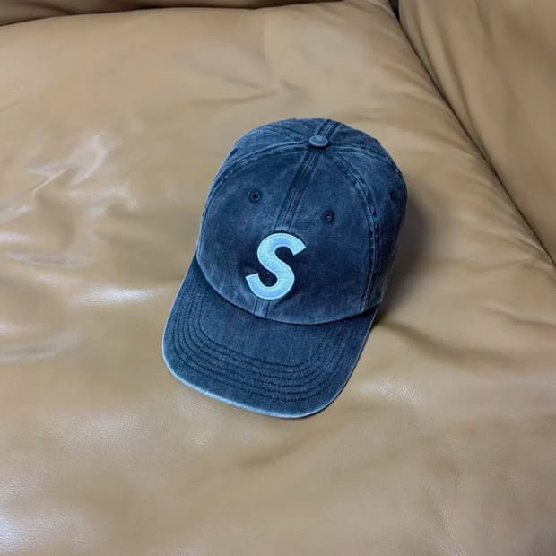 Supreme 슈프림 20ss 피그먼트 블랙 S로고 6패널 볼캡 모자