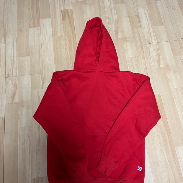 90s 빈티지 러셀 애슬레틱 레드 후드 S