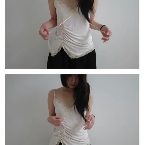 구해요)) 레이스 셔링 슬리브리스 사토미라디오 키튼 르노우