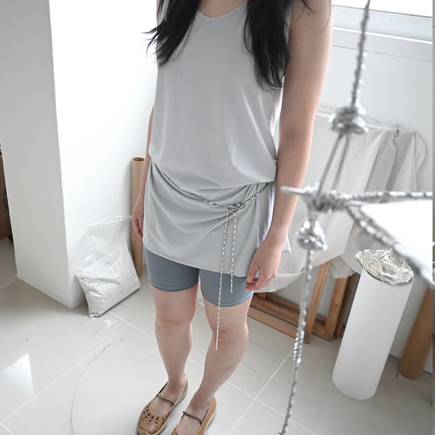 Hiroko Bis Silk Sleeveless One-Piece