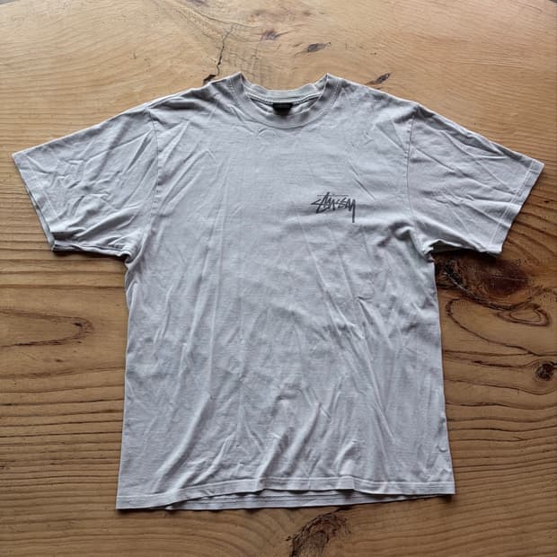 (Stussy) 스투시 위더드 플라워 화이트 티셔츠