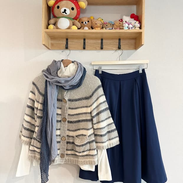 jpn 모리걸 하구미 스즈코 히피 아오이유우 레이어드 코디세트