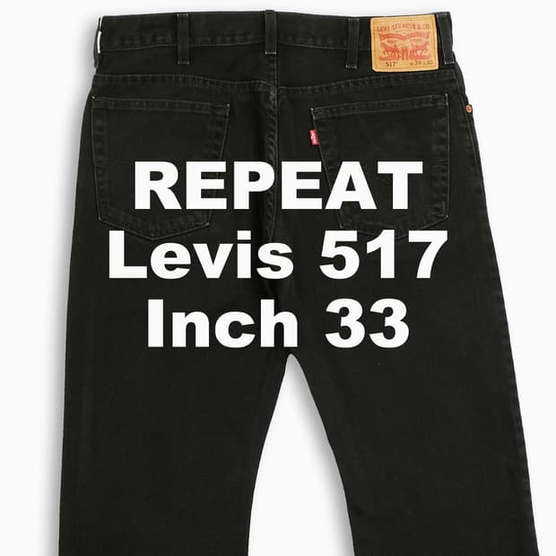 빈티지 리바이스 517 흑청 블랙진 33 인치 LV51734148