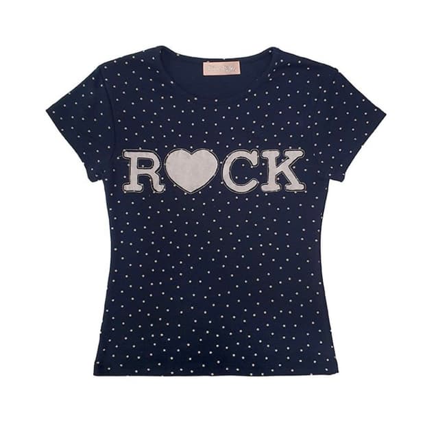 익스파이어드 걸 rock star baby tee navy
