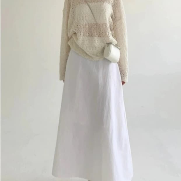 아델리오 스커트 nylon a-line skirt