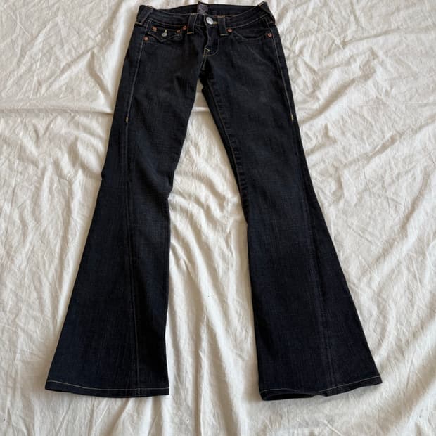 트루릴리전 00‘s 로우라이즈 데님 부츠컷 팬츠 