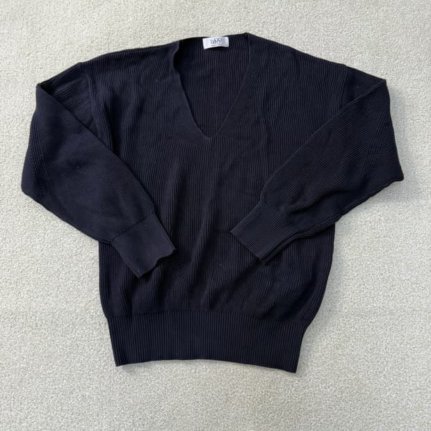 [44] 엘무드 네이비 브이넥 니트 0105T1