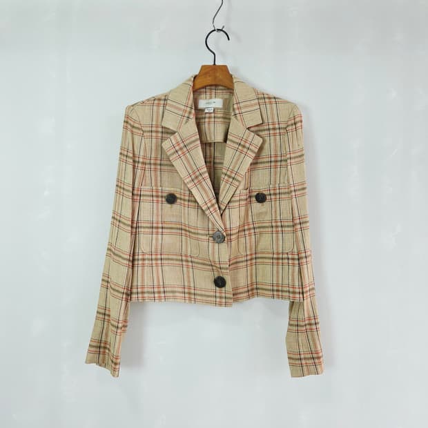 [CERRUTI 1881] 세루티1881 체크 크롭 더블 자켓 여성 66