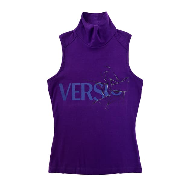 Versace Sleeveless Turtleneck Top/ 38