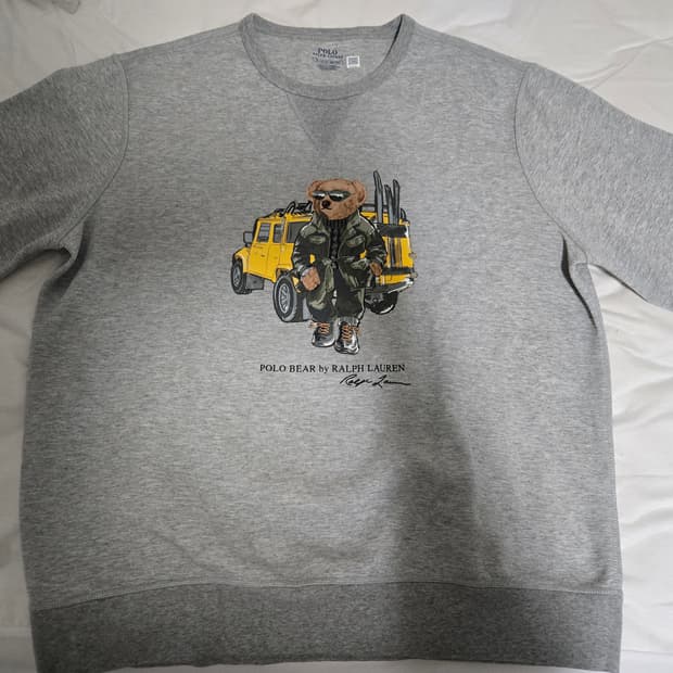 폴로 랄프 로렌 더블 니트 스웨트셔츠 앤도버 헤더 - 25SS