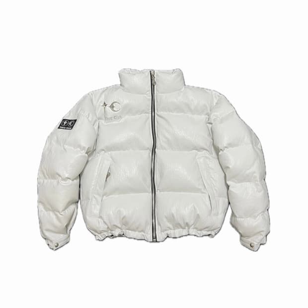 (1) 떠그클럽 레더 패딩 화이트