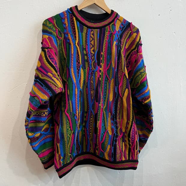 Coogi 쿠지 케이블 울 니트 스웨터