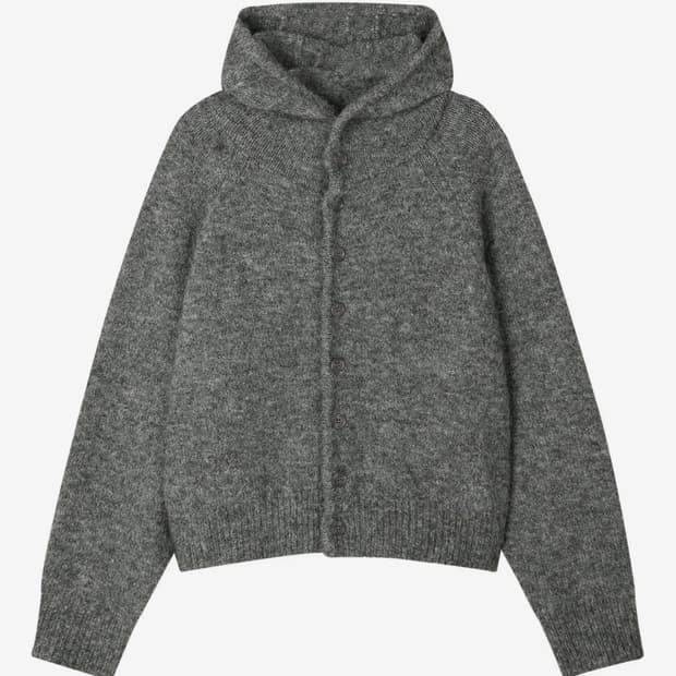 새상품) 노이즈 풀업 버튼 후드 가디건 L사이즈