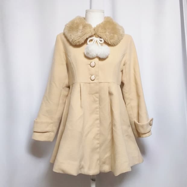 빈티지 플리츠코트 달천대장 라떼히메로맨틱갸루 로걀탑 스나계 캐캐체핀터깔