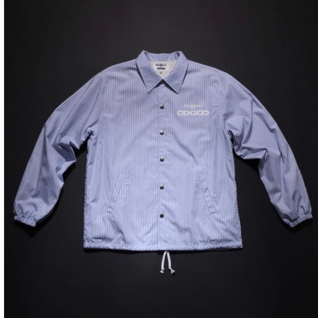 [CDGDC] 꼼데가르송 지드래곤 콜라보 스트라이프 코치 자켓 XL