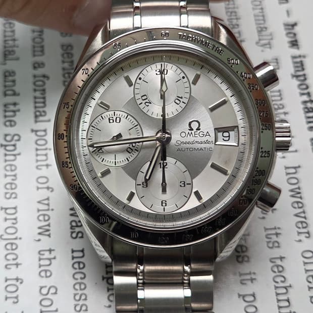 빈티지 오메가 스피드마스터 크로노 실버다이얼 오토매틱 브레이슬릿 ver.
