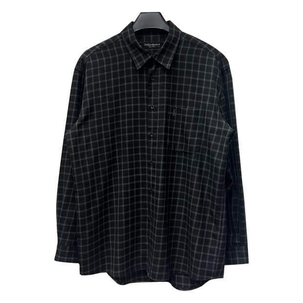 YSL 입생로랑 체크 긴팔 셔츠 110