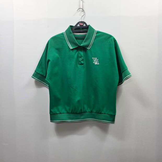 0139 발렌시아 초록색 자수 로고 반팔 카라티 55