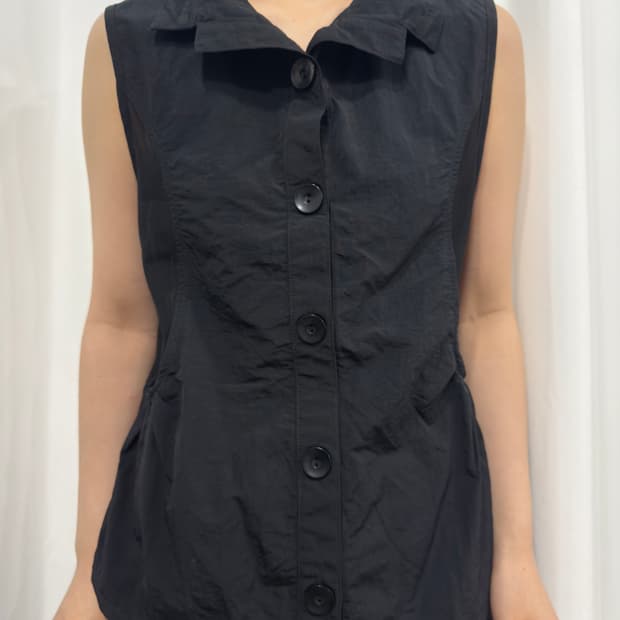 mesh detail vest