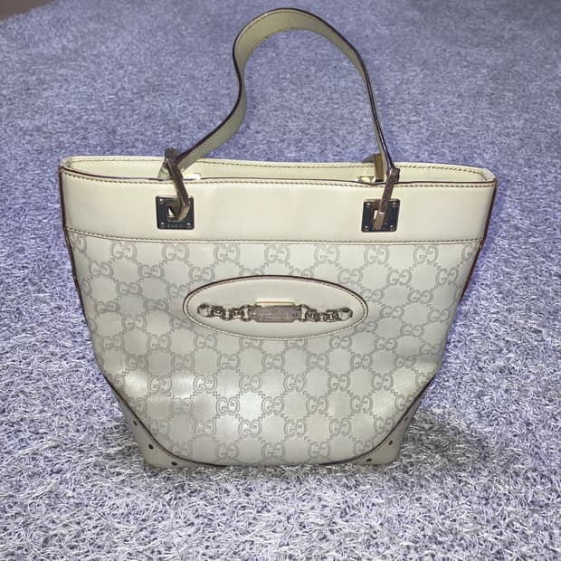구찌 gg 아이보리 토트백