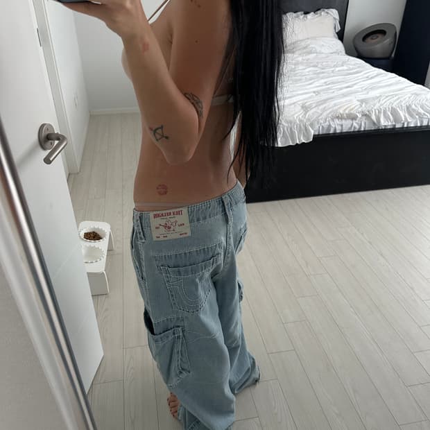 True religion wide pants