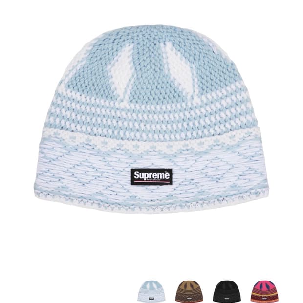 슈프림 다이아몬드 비니 라이트블루- 새상품-25FW