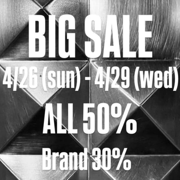 BIG SALE 4/26 - 4/29