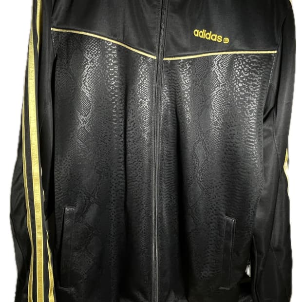 호피무늬 아디다스 후드 져지