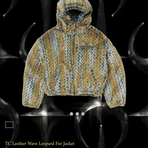 떠그클럽 25FW TC 웨이브 레오파드 퍼 자켓