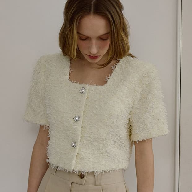 드헤베 스퀘어 넥 트위드 썸머 자켓 / 여성 자켓/ 여자 자켓 