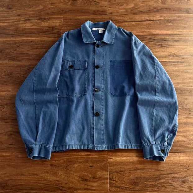 [XL]90's 빈티지 고스트 포켓 헤링본 프렌치 워크자켓