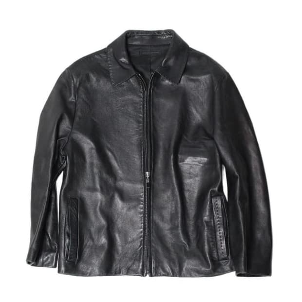 솔리드옴므 램스킨 싱글 레더자켓 48사이즈