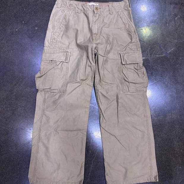 HCO 빈티지 데미지 워싱 카고팬츠 베이지 32