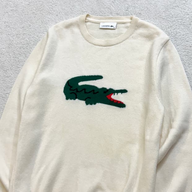 라코스테 빅크록 아이보리 니트