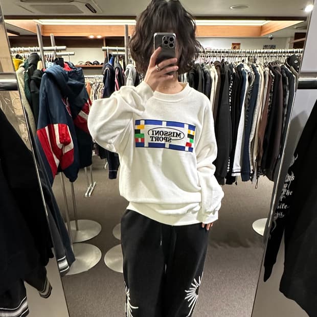 L)미쏘니 스포츠 빈티지 플리스 스웻셔츠