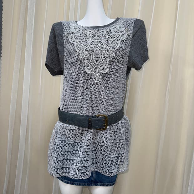 LACE TOP 레이스 레이어드 탑