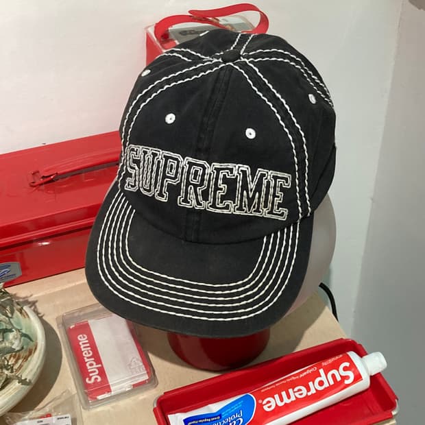Supreme big stitch cap 슈프림 빅 스티치 6패널 캡