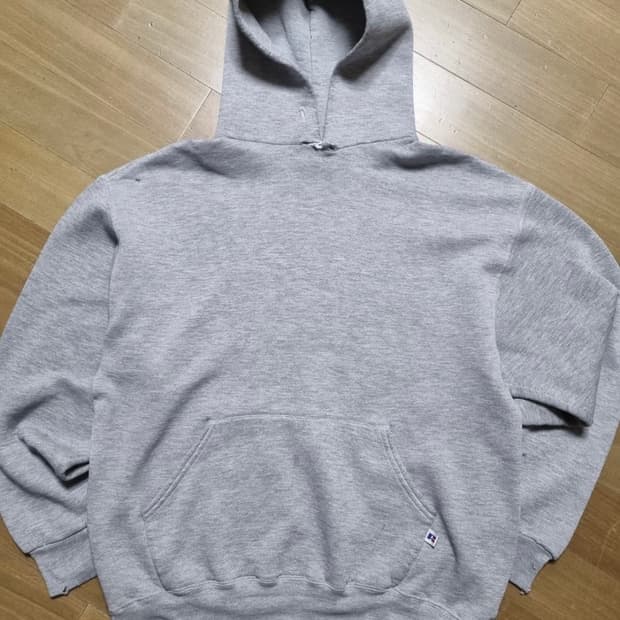 90s 러셀 후드티 라이트그레이