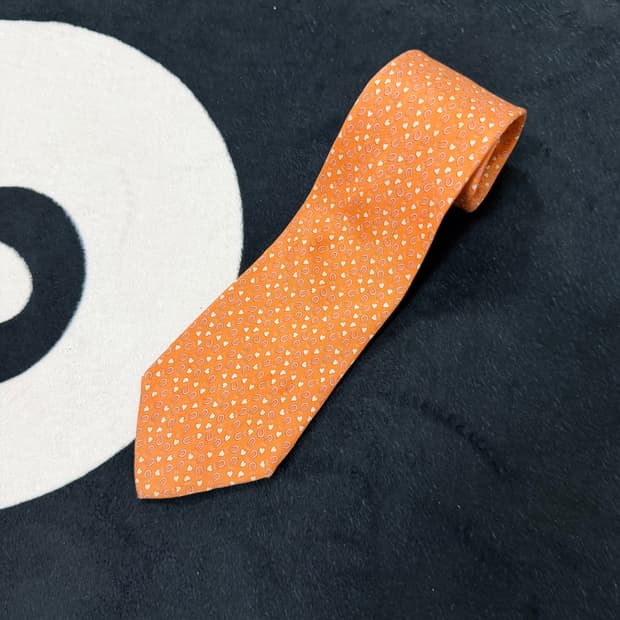 페레가모 실크 넥타이 (Orange)