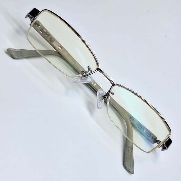 00s 일본 빈티지/디젤 Diesel DV-358J 티타늄 반무테 안경테