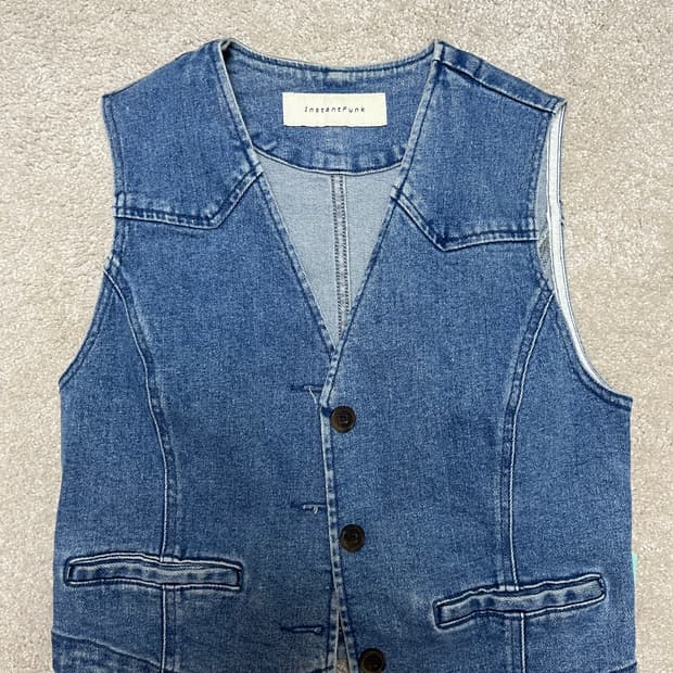 인스턴트 데님 조끼
