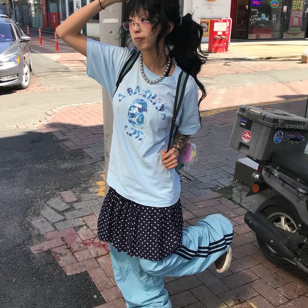 Bape Blue Camouflage T-shirt