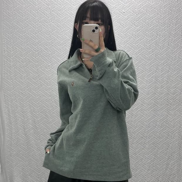 폴로 랄프로렌 빈티지 캐주얼 반집업 카라 니트 L C09238