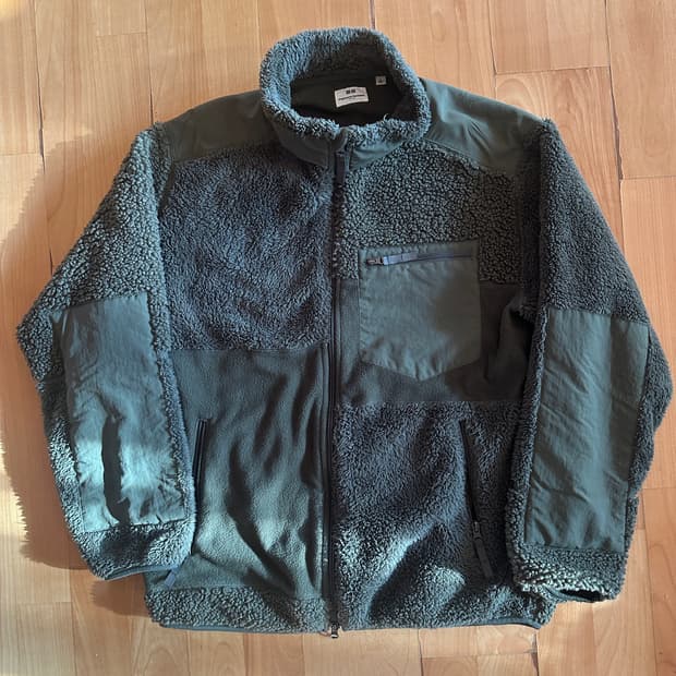 유니클로 x 엔지니어드 가먼츠 플리스 자켓 후리스 올리브