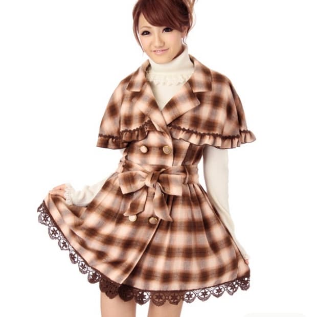 리즈리사 케이프 트렌치 코트 원피스 라떼갸루 히메갸루 로걀 희귀매물핀터깔