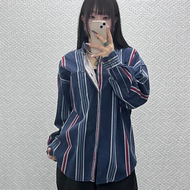 챕스 바이 랄프 로렌 레트로 90's 스트라이프 셔츠 L C10557