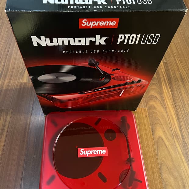 슈프림 Numark PT01USB 턴테이블 레드
