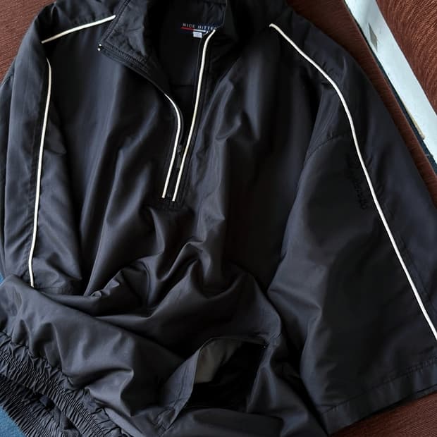 Washed poly 2way H/S warm up anorak