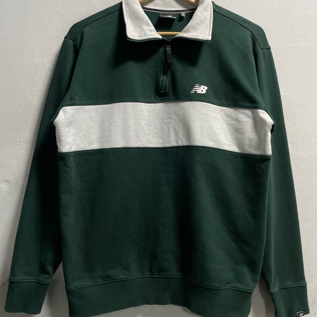 (95) 뉴발란스 스웻 카라 반집업 맨투맨